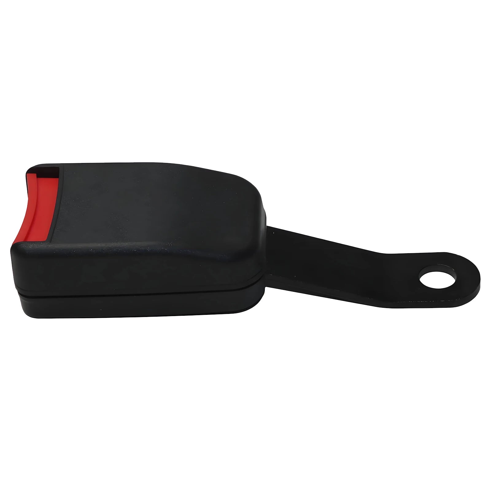 ECE R16-compliant 15cm curved metal plate seat belt receiver with mounting hole for cars, vans, campervans, and 4x4s