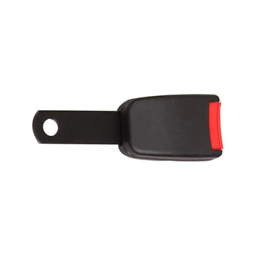 Black 15cm flat plate seat belt buckle receiver with red release button
