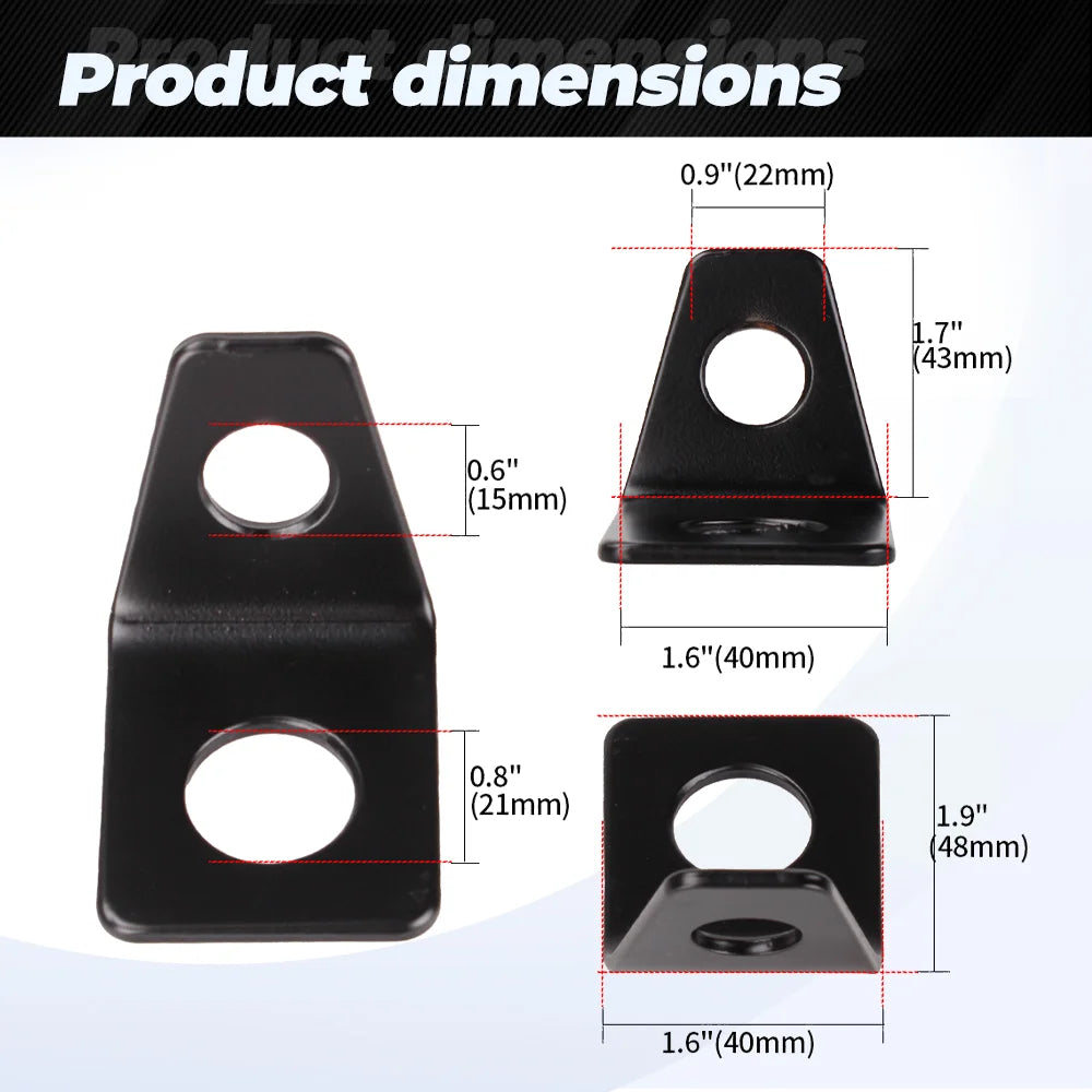 Universal Car Seat Belt Anchor Bracket | Sturdy L Shaped Mounting Kit