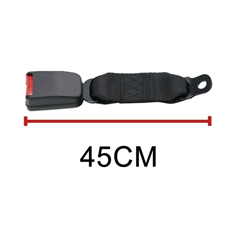 Black seat belt with measurement '45CM'  universal safety clip