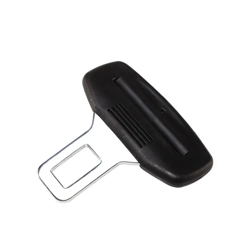 Gray seat belt chime mute clip designed to silence passenger seat alarms for cargo