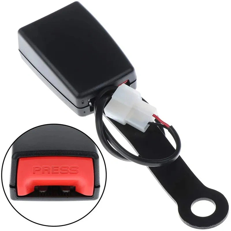 Black ignition switch with red 'PRESS' button on a white background
